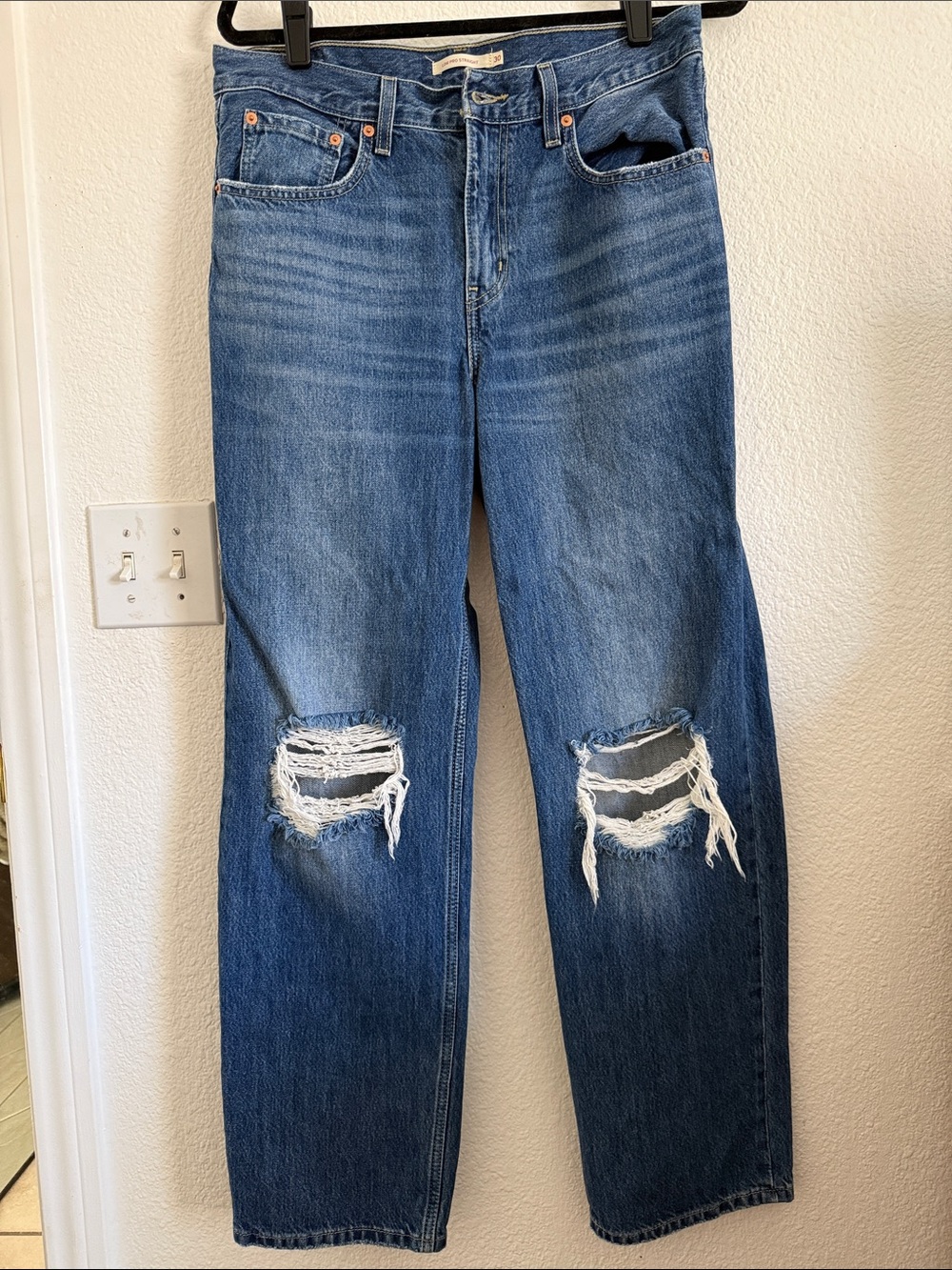 Blue Distressed Women’s Levi’s Jeans